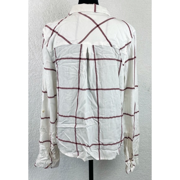 THREAD & SUPPLY • White Plaid Long Sleeve Button-Down Shirt - Picture 4 of 16